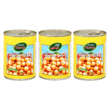 Tasty Chick Peas 3 x 400 Gm, 8 Pieces Per Carton